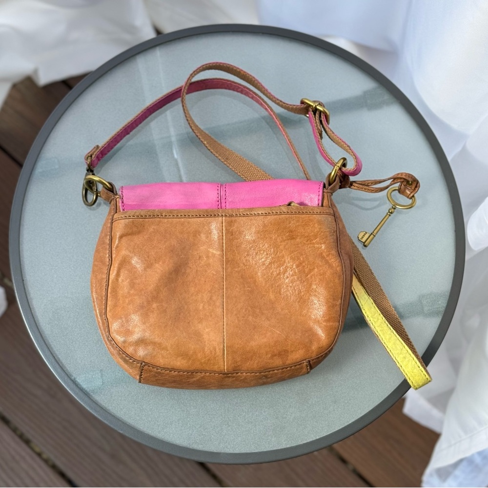 BOHO, crossbody, hand painted, Purple Mountain Majesty, upcycled, handbag. - Picture 5 of 5